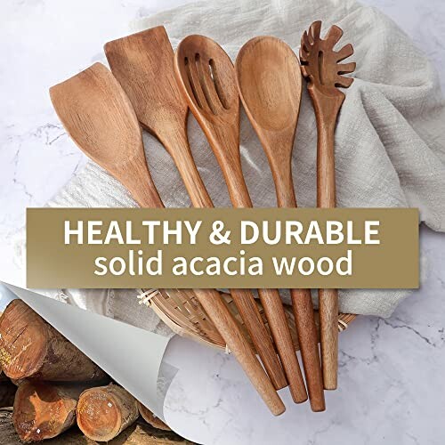 Exquisite Wooden Cooking Utensils Set