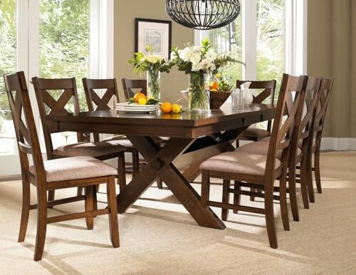 Powell 9 Piece Wooden Dining Set