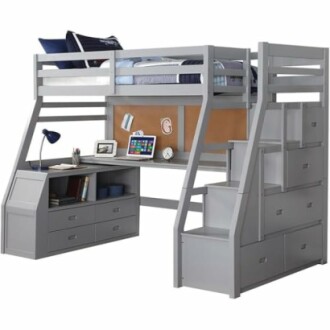 Acme Jason II Wooden Twin Storage Loft Bed