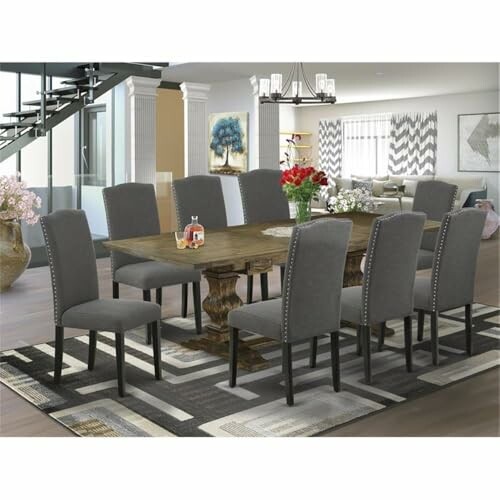 East West Furniture LAEN9-71-20 Dining Set