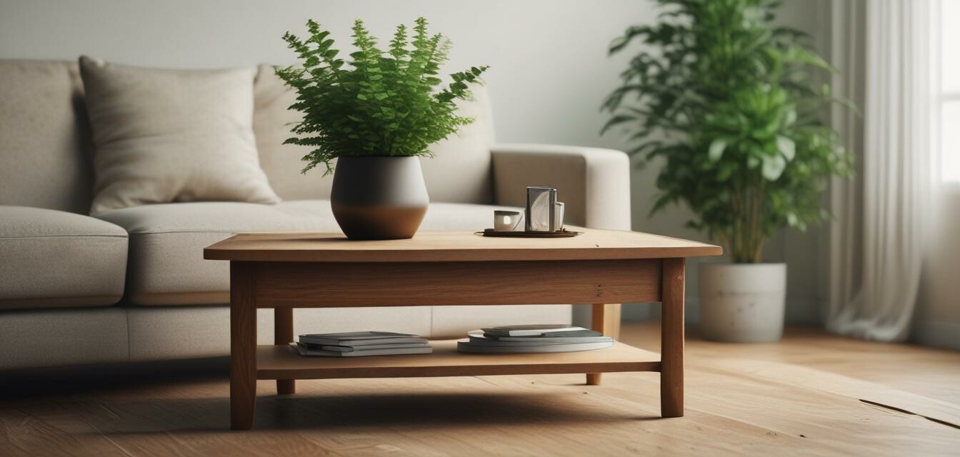 Modern wooden coffee table