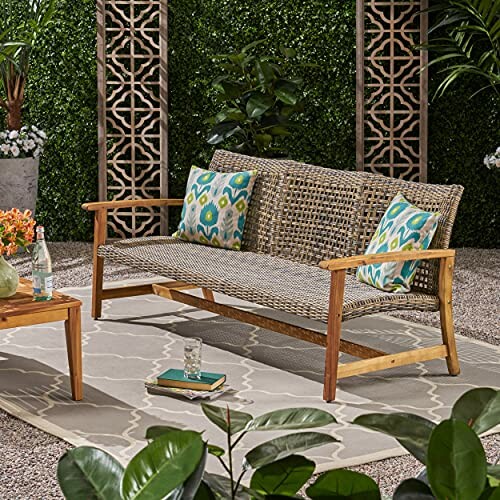 Christopher Knight Home Marcia Outdoor Wood Sofa