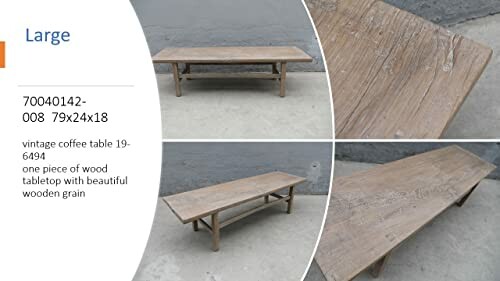 Vintage wooden coffee table with detailed grain.