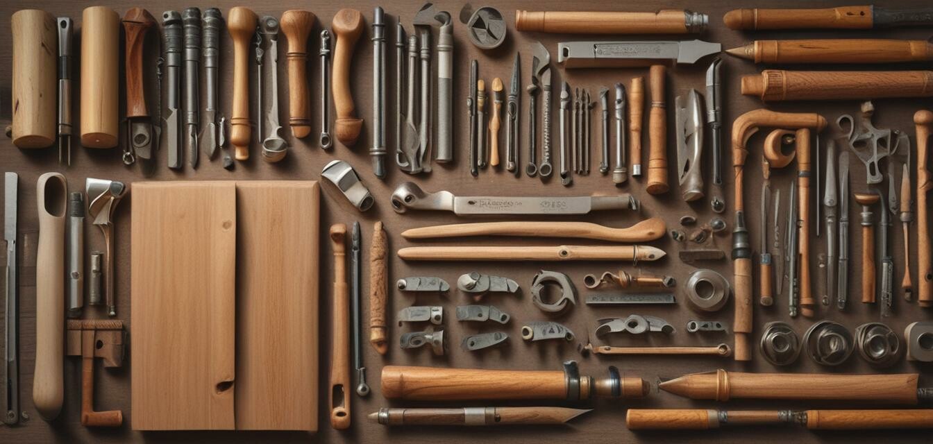 Image of woodworking tools and materials