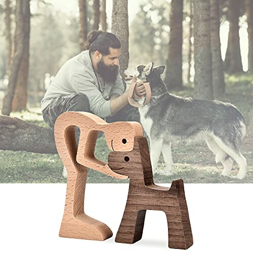 Accent Decor Men and Dog Figurine