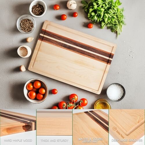 Large Hard Maple Wood Cutting Board