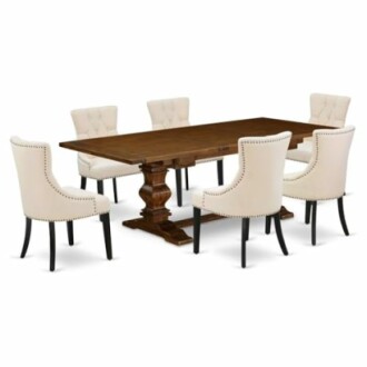 East West Furniture LAFR7-81-02 Dining Room Set