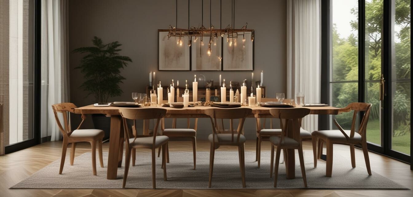 Wooden dining table