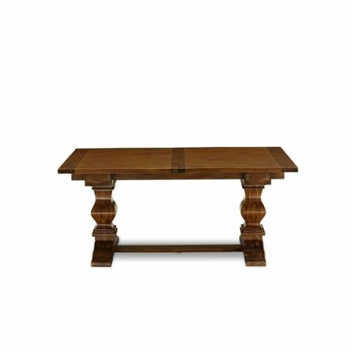 Wooden dining table with ornate legs