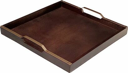 Brown Large Wooden Serving Tray