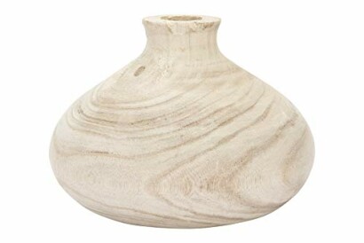 Creative Co-Op Small Paulownia Wood Vase